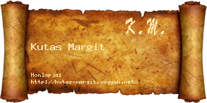 Kutas Margit névjegykártya